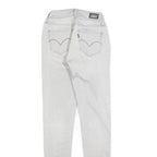 LEVI'S Womens Jeans White Slim Skinny Denim Light W24 L30 Cotton Blend Zip