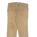 DICKIES Womens Jeans Beige Relaxed Straight Denim Medium W34 L32 Workwear