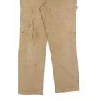 DICKIES Womens Jeans Beige Relaxed Straight Denim Medium W34 L32 Workwear