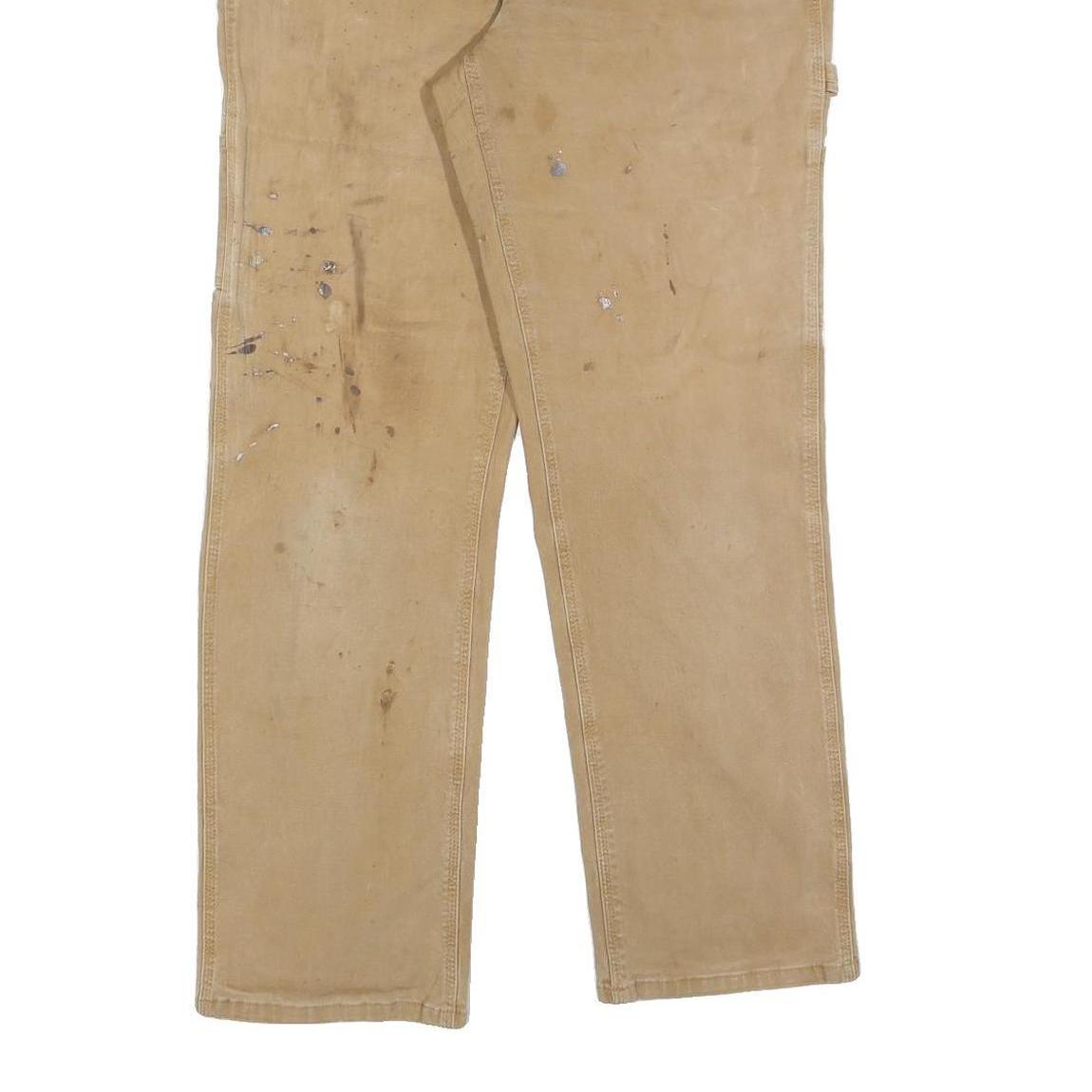 DICKIES Womens Jeans Beige Relaxed Straight Denim Medium W34 L32 Workwear