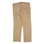 DICKIES Womens Jeans Beige Relaxed Straight Denim Medium W34 L32 Workwear