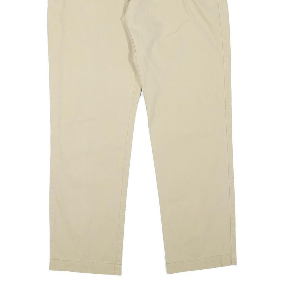 TOMMY HILFIGER Mens Cotton Blend Beige Regular Fit Straight Trousers W32 L30