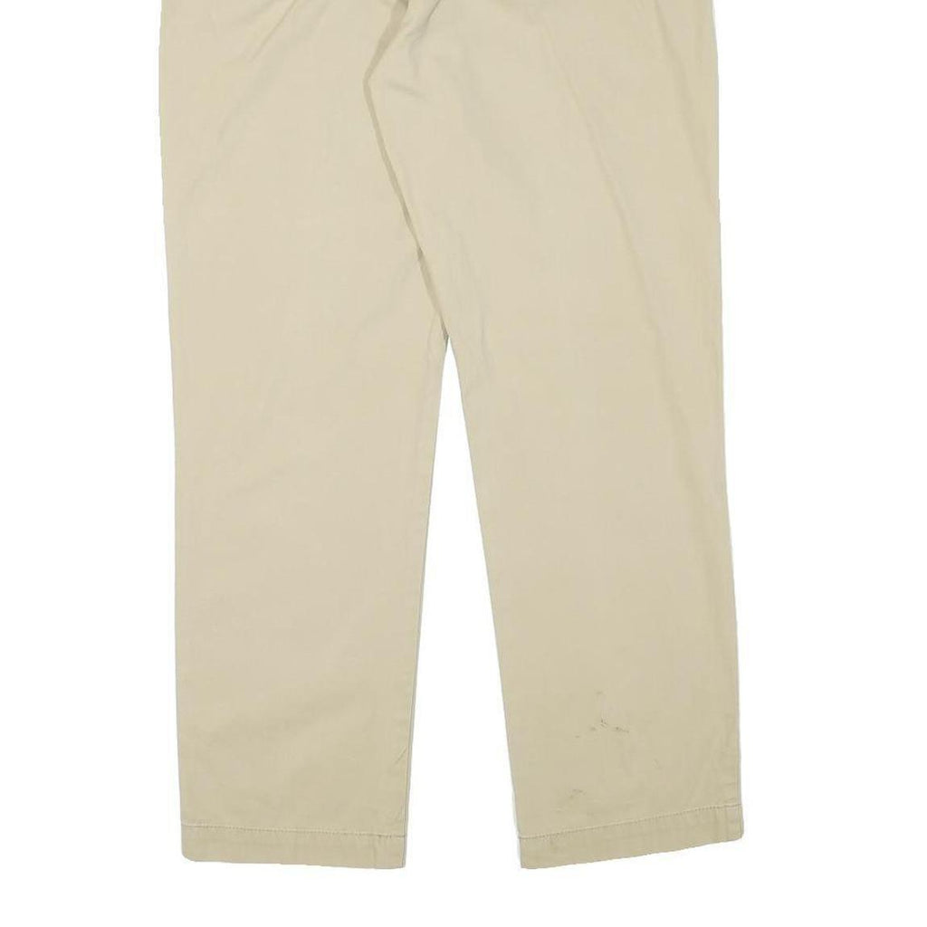 TOMMY HILFIGER Mens Cotton Blend Beige Regular Fit Straight Trousers W32 L30