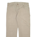 DICKIES Carpenter Mens Trousers Beige Relaxed Straight W36 L30