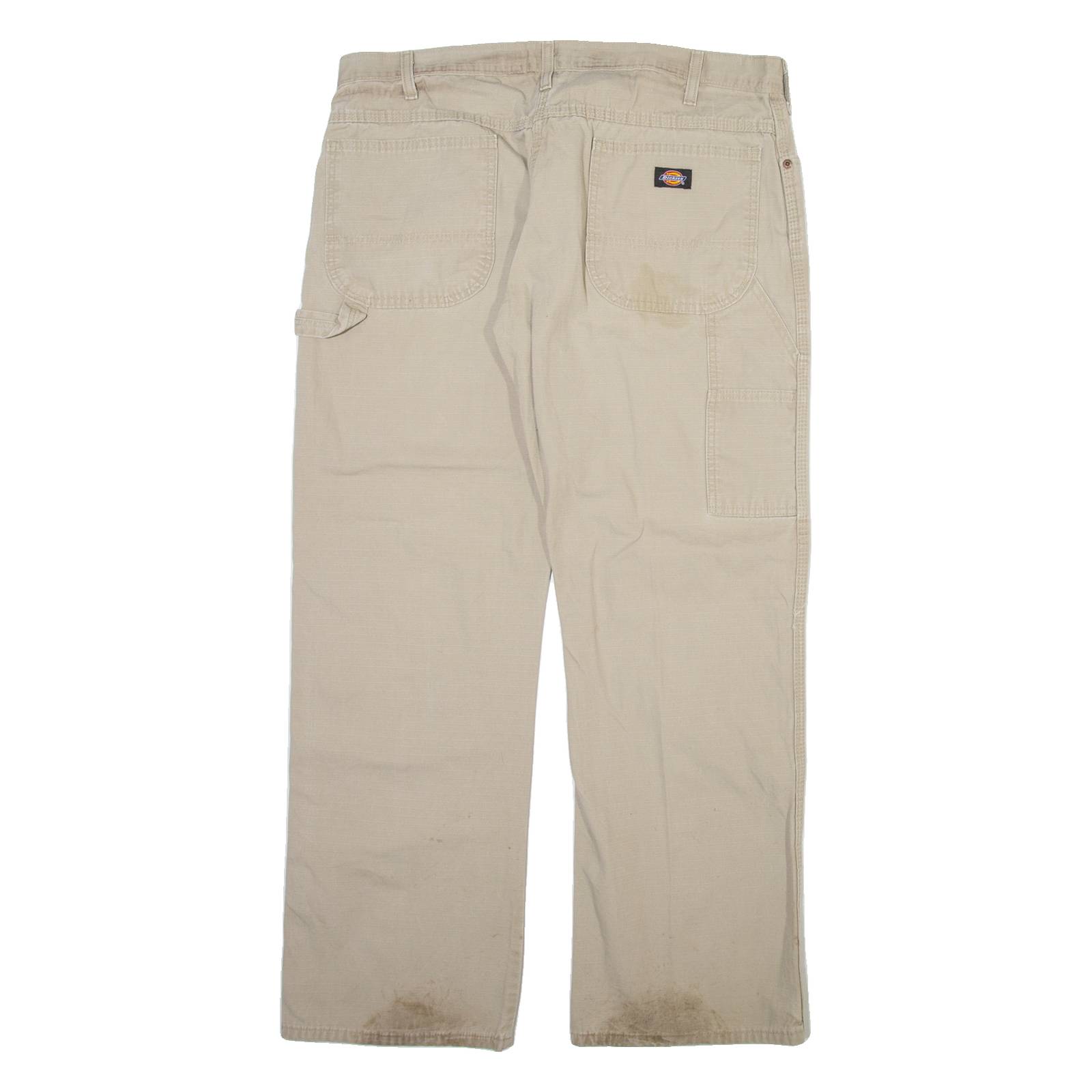 DICKIES Carpenter Mens Trousers Beige Relaxed Straight W36 L30