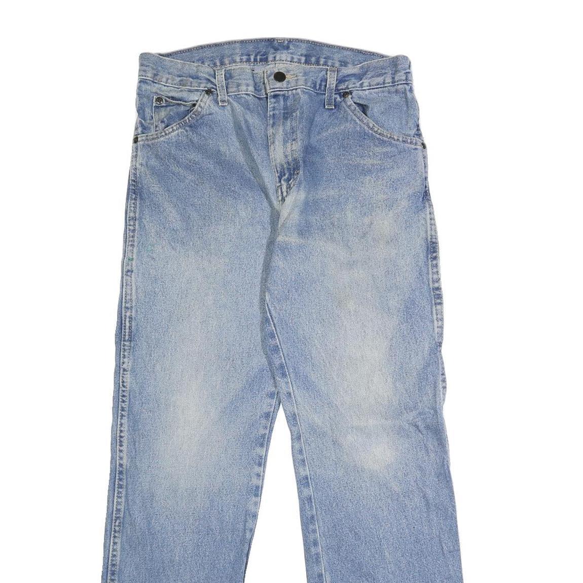 DICKIES Mens Jeans Blue Regular Straight Denim Light W30 L30 Workwear Comfort