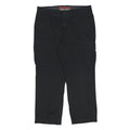 DICKIES Mens Cotton Blend Black Regular Straight Trousers W36 L28 Workwear Zip