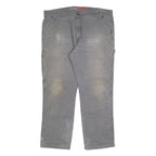 DICKIES Mens Regular Fit Grey Cotton Blend Denim Jeans W40 L30 Workwear Zip