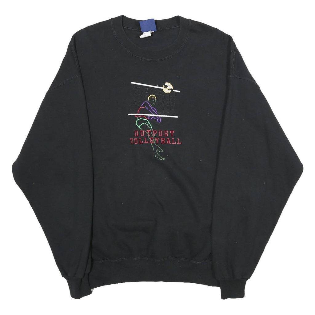 ORSMAN Mens Black Outpost Volleyball Crew Neck XL Cotton Blend Sweatshirt