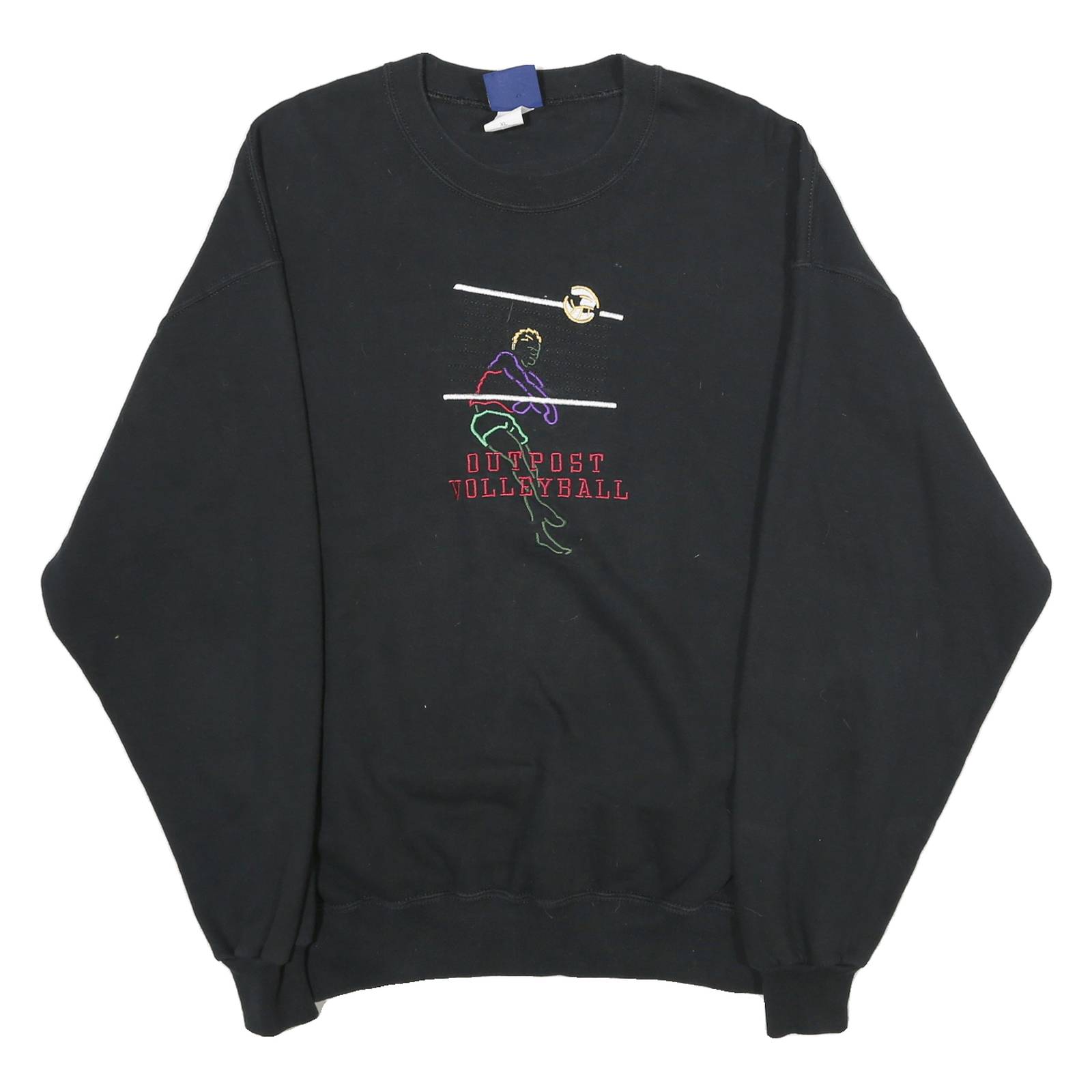 ORSMAN Mens Black Outpost Volleyball Crew Neck XL Cotton Blend Sweatshirt