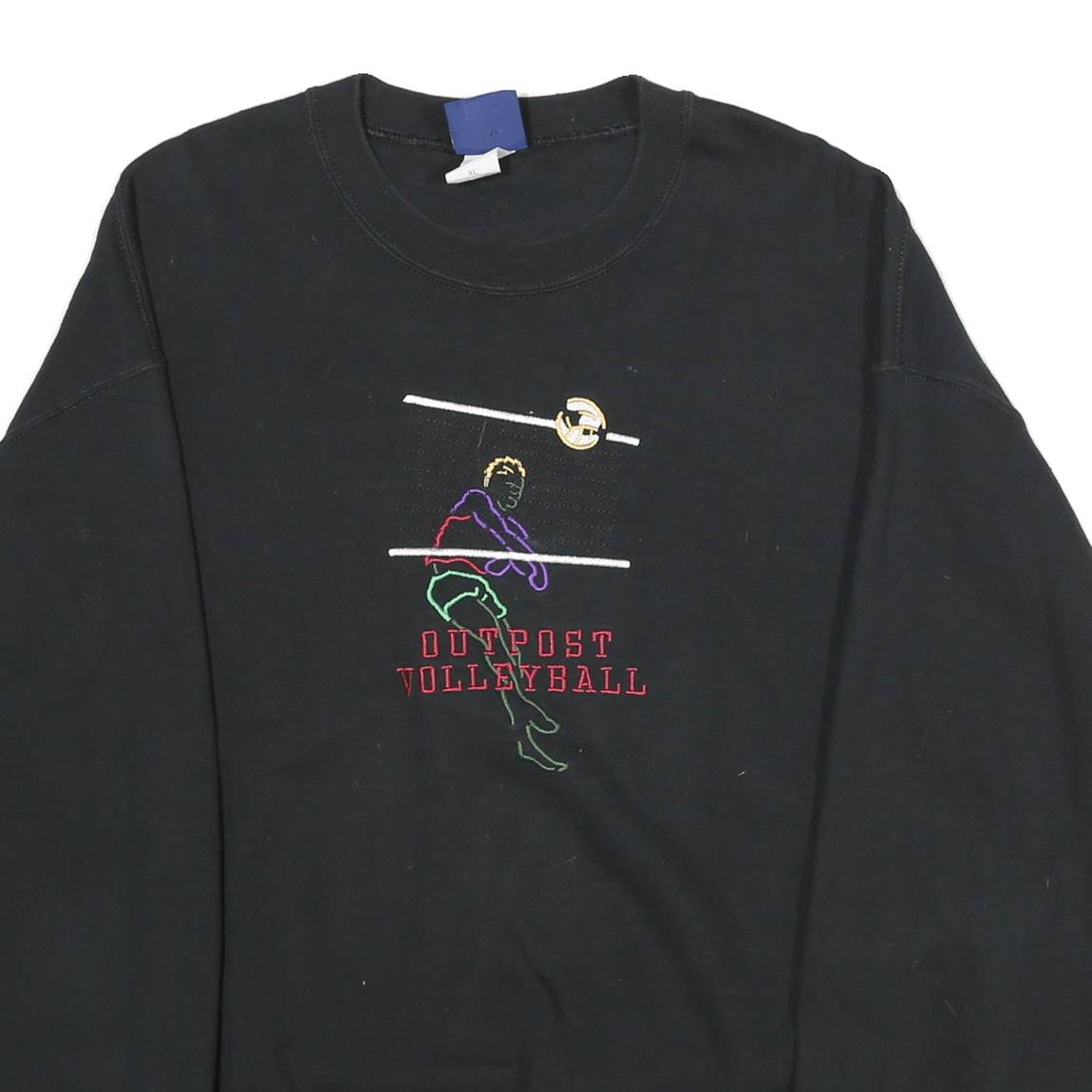 ORSMAN Mens Black Outpost Volleyball Crew Neck XL Cotton Blend Sweatshirt