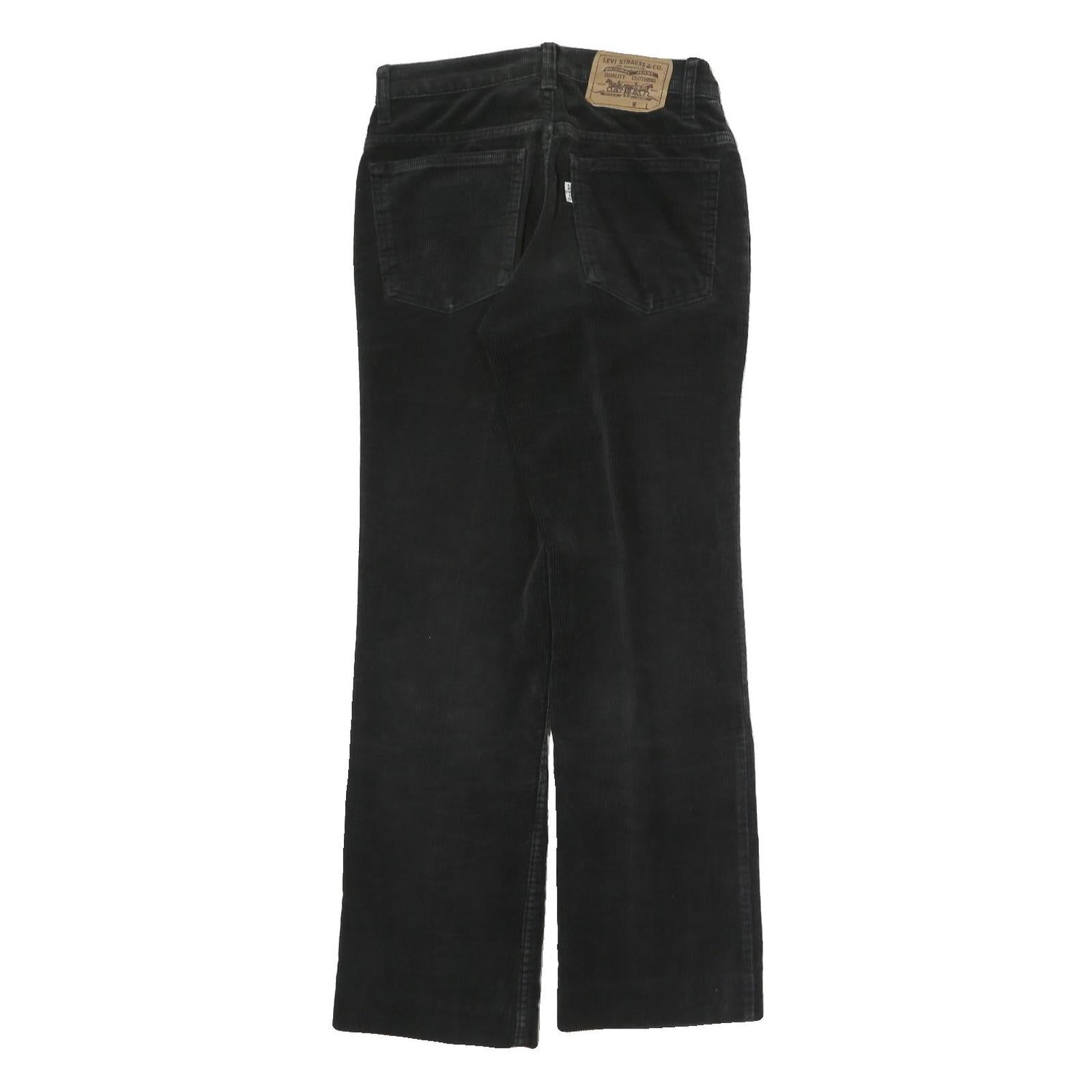 LEVI'S Mens Black Cotton Blend Regular Straight Trousers W29 L27 Classic Zip