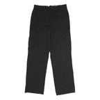 DICKIES Womens Black Polyester Blend Regular Straight Trousers W30 L32 Workwear