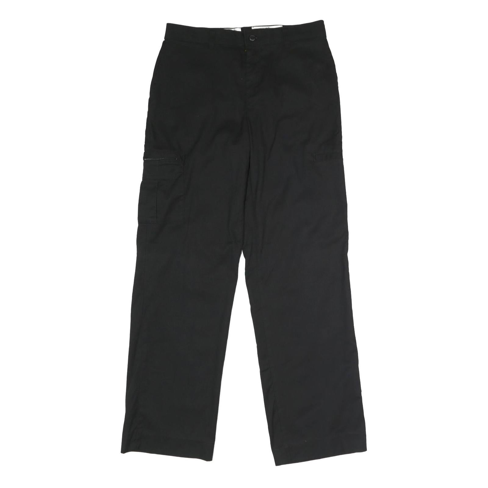 DICKIES Womens Black Polyester Blend Regular Straight Trousers W30 L32 Workwear