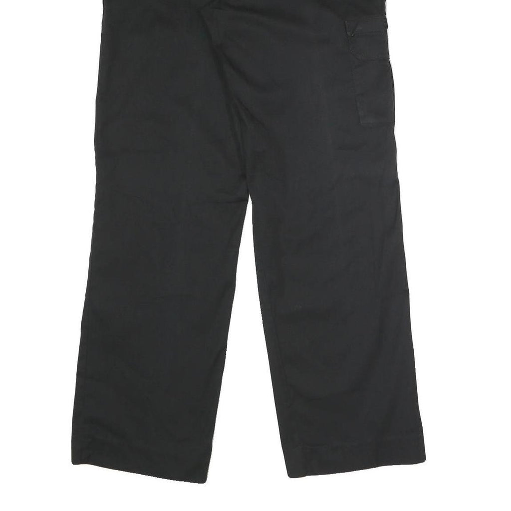 DICKIES Womens Black Polyester Blend Regular Straight Trousers W30 L32 Workwear