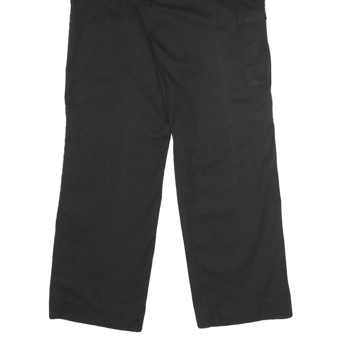 DICKIES Womens Black Polyester Blend Regular Straight Trousers W30 L32 Workwear