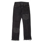 LEVI'S 501 Jeans Customised Mens Blue Regular Straight W33 L32
