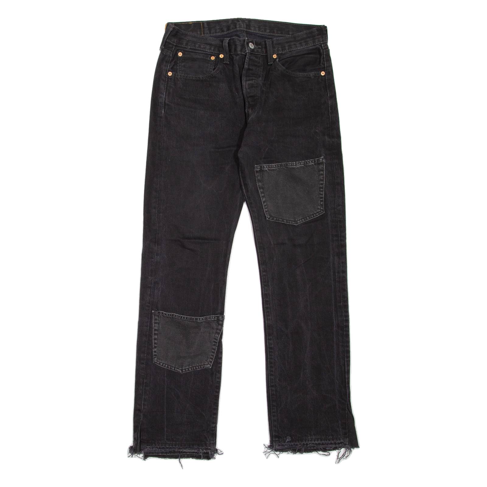 LEVI'S 501 Jeans Customised Mens Blue Regular Straight W33 L32