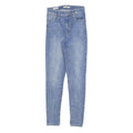 LEVI'S Womens Slim Fit Light Blue Denim Jeans W26 L30 Classic Cotton Blend Zip