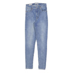 LEVI'S Womens Slim Fit Light Blue Denim Jeans W26 L30 Classic Cotton Blend Zip