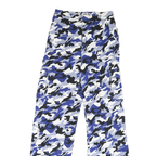 I AM GIA Womens Relaxed Blue White & Black Camouflage Cargo Trousers W26 L29