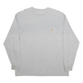CARHARTT Mens Grey Workwear Pocket Long Sleeve Crew Neck XL Cotton Blend T-Shirt