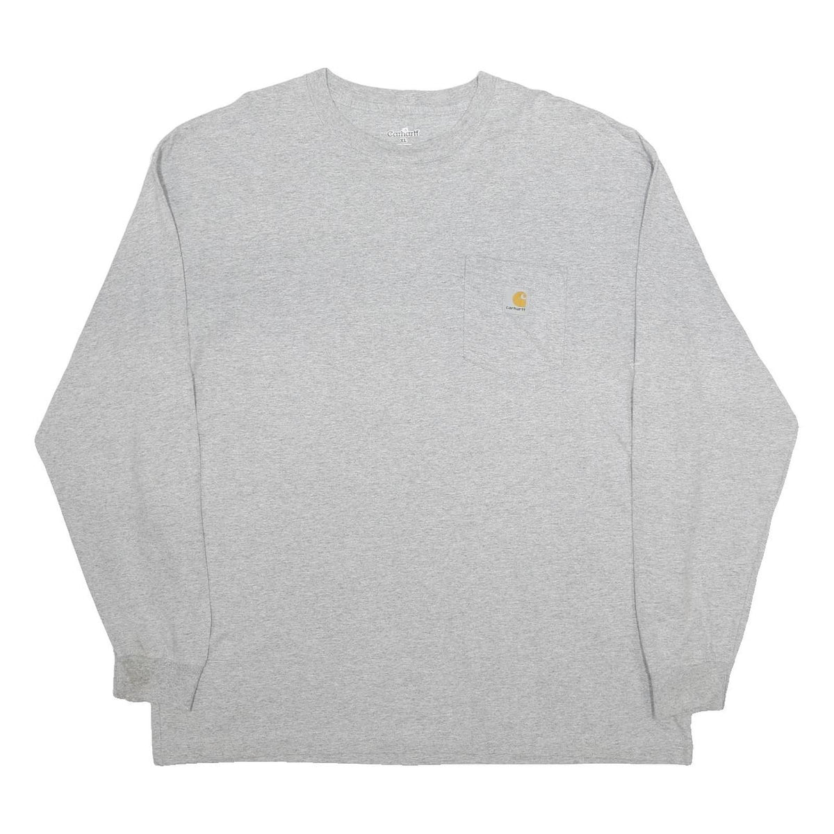 CARHARTT Mens Grey Workwear Pocket Long Sleeve Crew Neck XL Cotton Blend T-Shirt