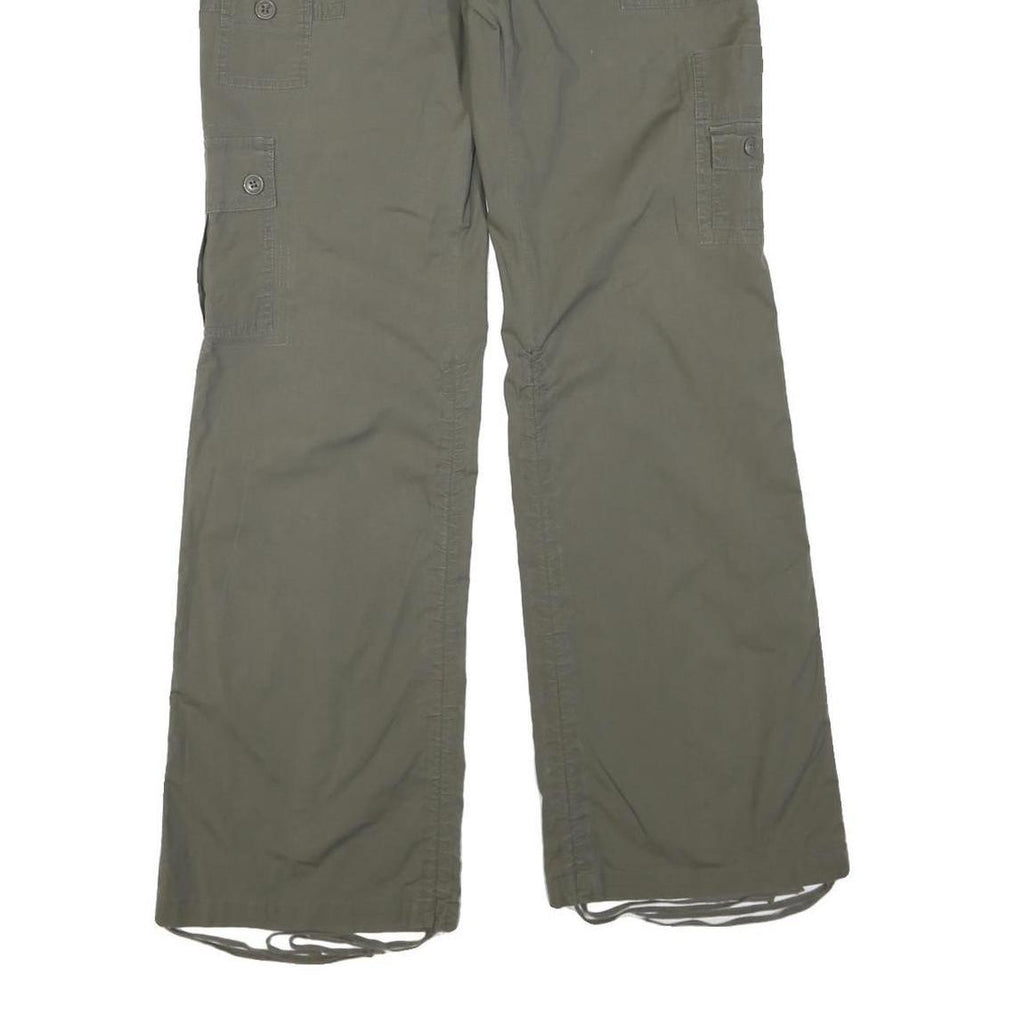 CHADO Womens Cotton Blend Green Regular Fit Cargo Trousers W34 L33 Casual