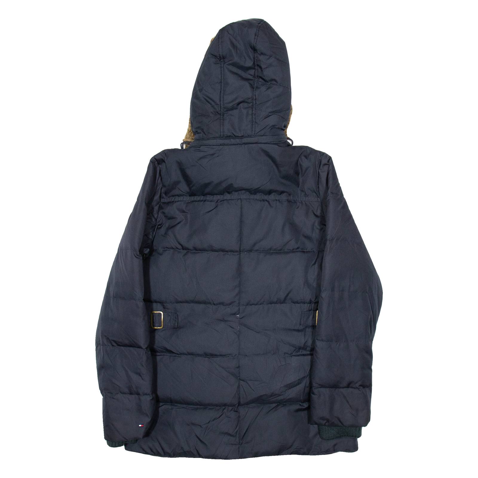 TOMMY HILFIGER Womens Parka Coat Blue Hooded S