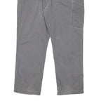 CARHARTT Mens Relaxed Grey Cotton Blend Trousers W40 L29 Workwear Zip Closure