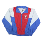 HIGH FIVE Mens Red & Blue Colourblock Zip Up Polyester Jacket M Sportswear