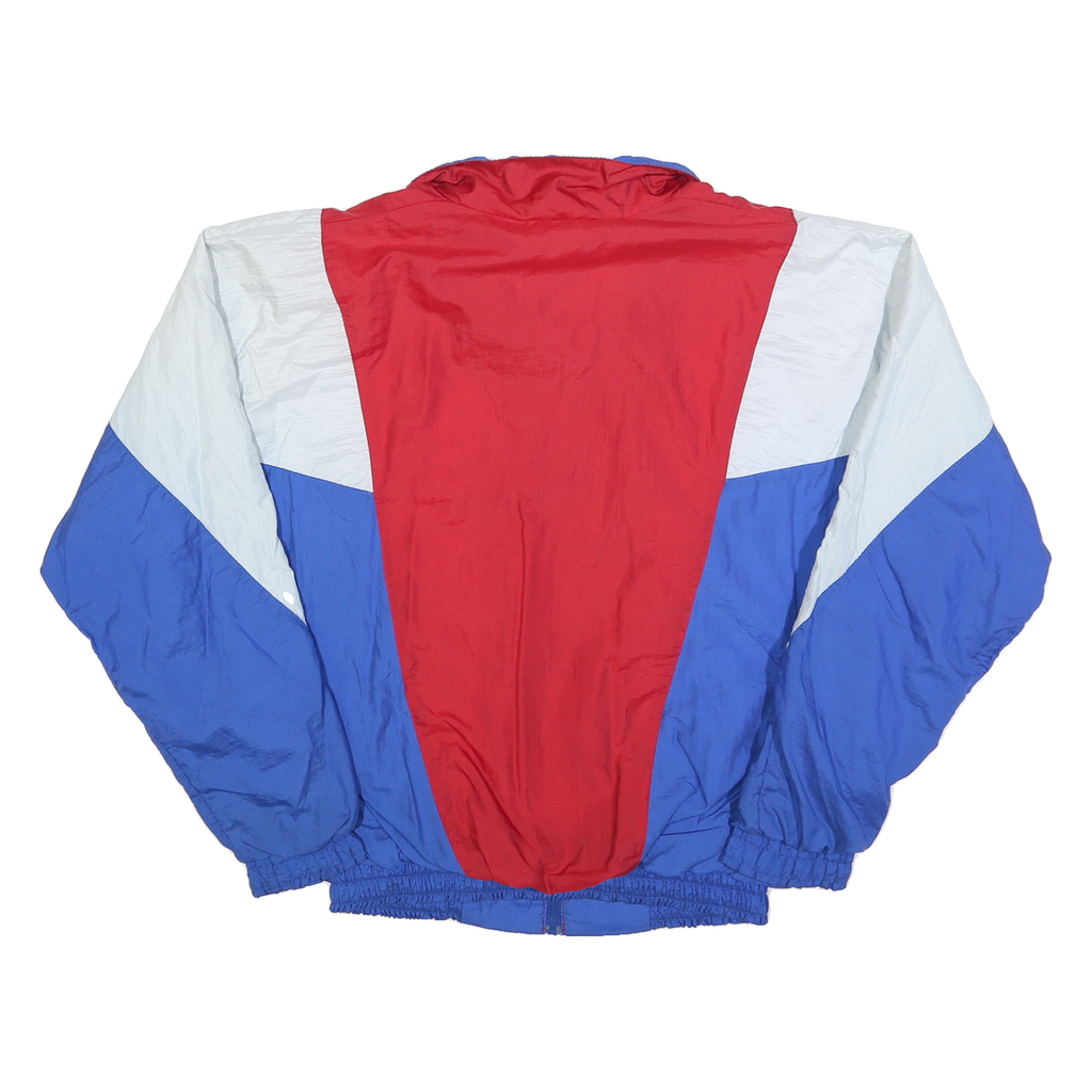 HIGH FIVE Mens Red & Blue Colourblock Zip Up Polyester Jacket M Sportswear