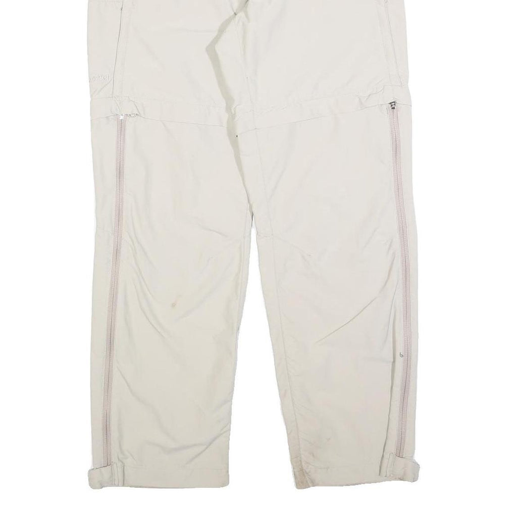 SCHOFFEL Womens Regular Zip Beige Trousers W32 L30 Outdoor Lightweight Zip-Off