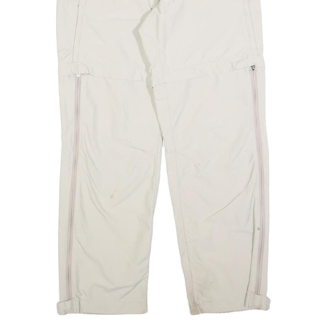 SCHOFFEL Womens Regular Zip Beige Trousers W32 L30 Outdoor Lightweight Zip-Off