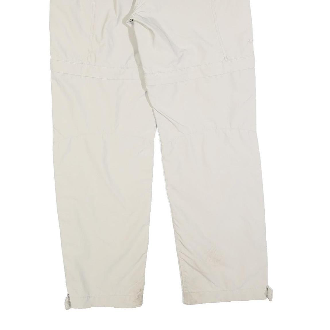 SCHOFFEL Womens Regular Zip Beige Trousers W32 L30 Outdoor Lightweight Zip-Off