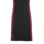 TOMMY HILFIGER Womens Black Bodycon Cotton Blend Short Sleeve Midi Dress XXS