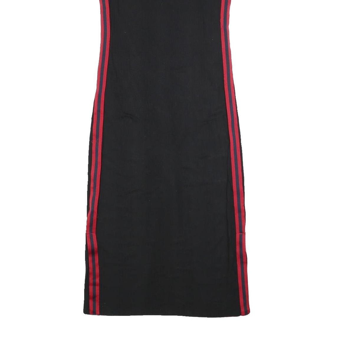 TOMMY HILFIGER Womens Black Bodycon Cotton Blend Short Sleeve Midi Dress XXS