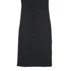 TOMMY HILFIGER Womens Black Bodycon Cotton Blend Short Sleeve Midi Dress XXS