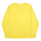 NIKE Mens Yellow Cotton Blend Crew Neck XL Sweatshirt Casual Pullover