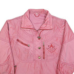 Womens Pink Polyester Blend Casual Jacket M Woven Zip Up Lightweight
