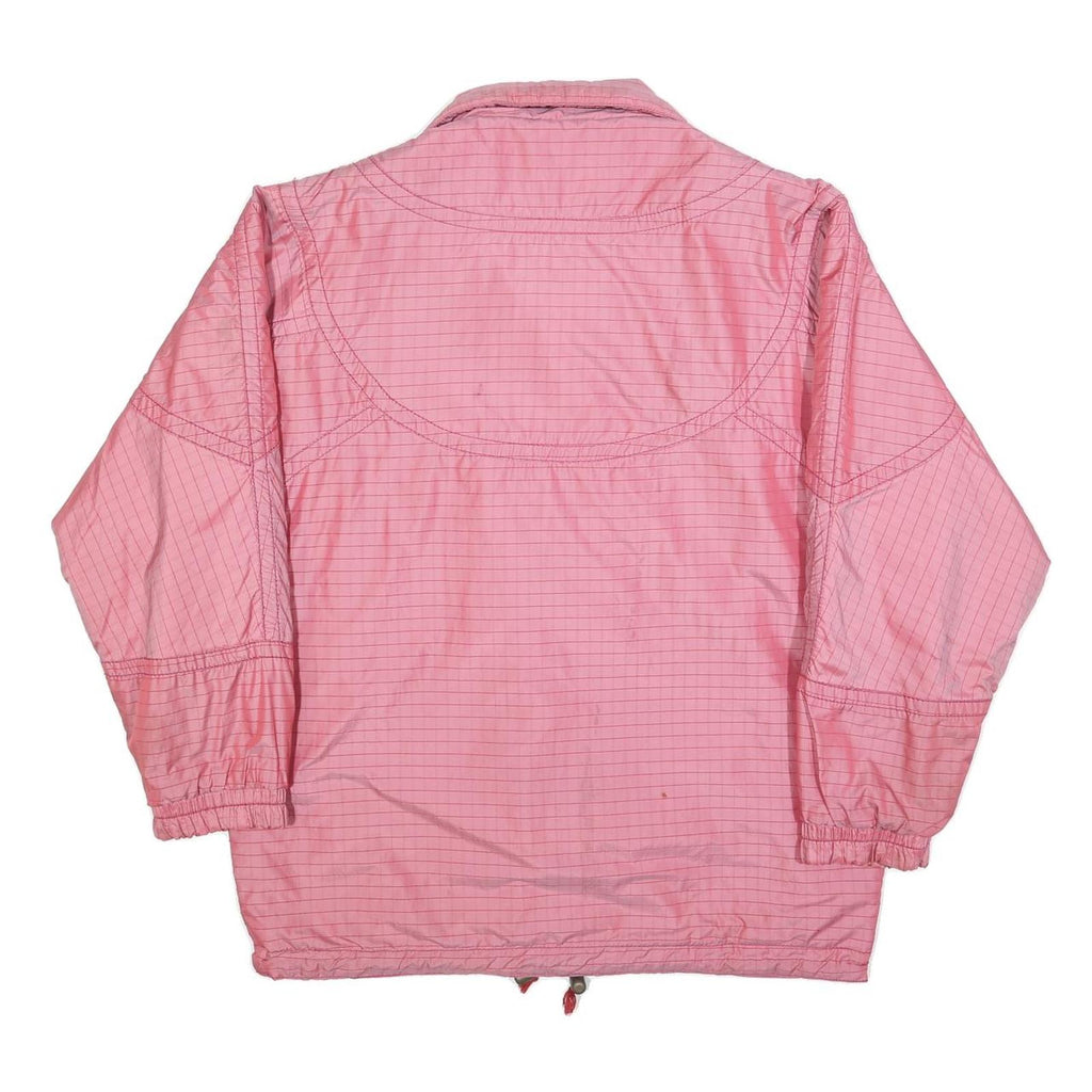 Womens Pink Polyester Blend Casual Jacket M Woven Zip Up Lightweight