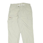 SUNWAY Mens Relaxed Beige Cargo Trousers W30 L31 Polyester Blend Zip Pockets