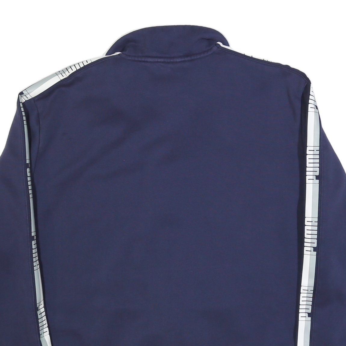 PUMA Mens Navy Blue Track Jacket XL Cotton Zip Plain Athletic Casual Sportswear