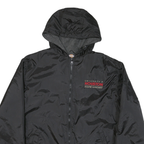 DICKIES Mens Black Hooded Jacket L Polyester Blend Plain Zip Casual Workwear