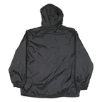 DICKIES Mens Black Hooded Jacket L Polyester Blend Plain Zip Casual Workwear