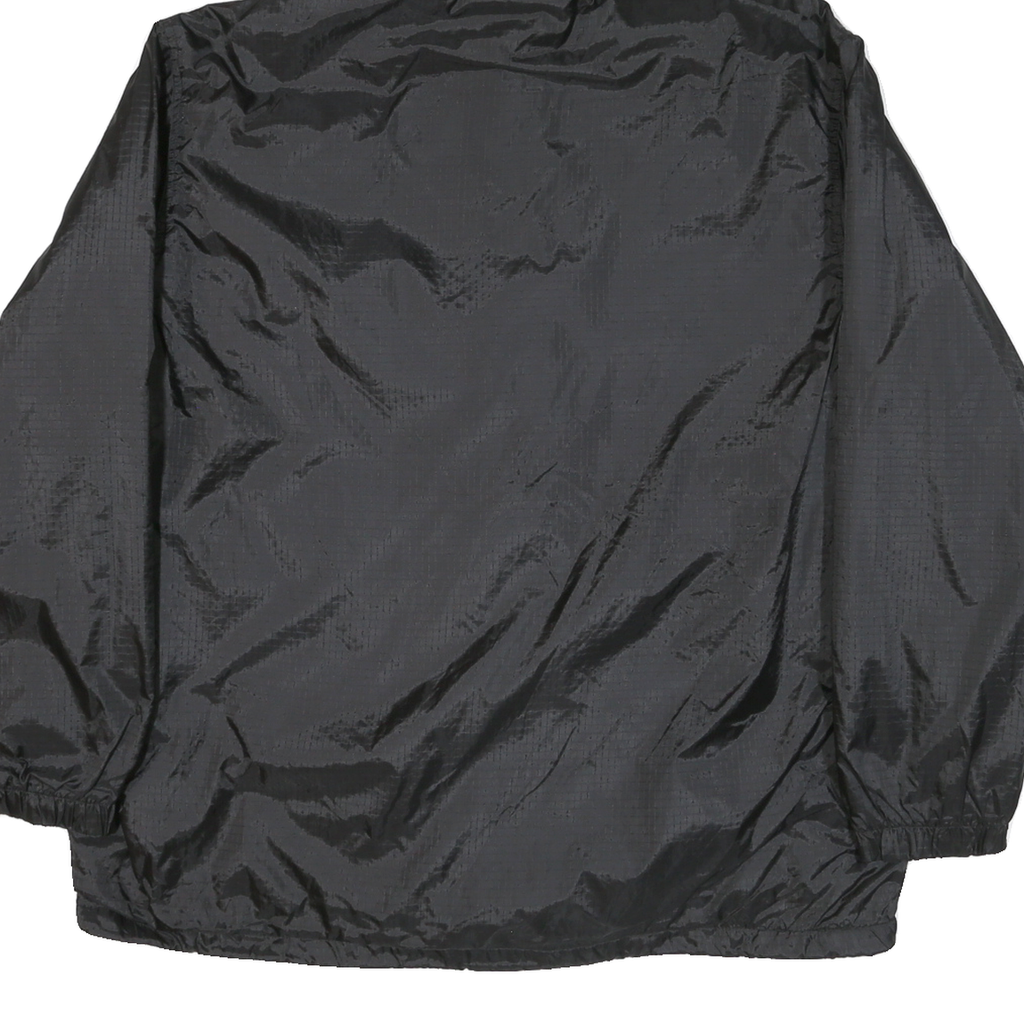 DICKIES Mens Black Hooded Jacket L Polyester Blend Plain Zip Casual Workwear