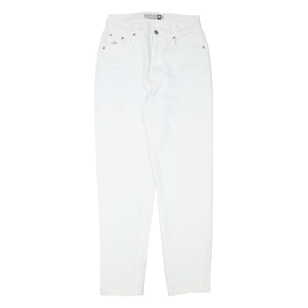 AUTHENTICS Womens Jeans White Relaxed Straight Denim W27 L29 Minimal Design
