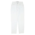 AUTHENTICS Womens Jeans White Relaxed Straight Denim W27 L29 Minimal Design
