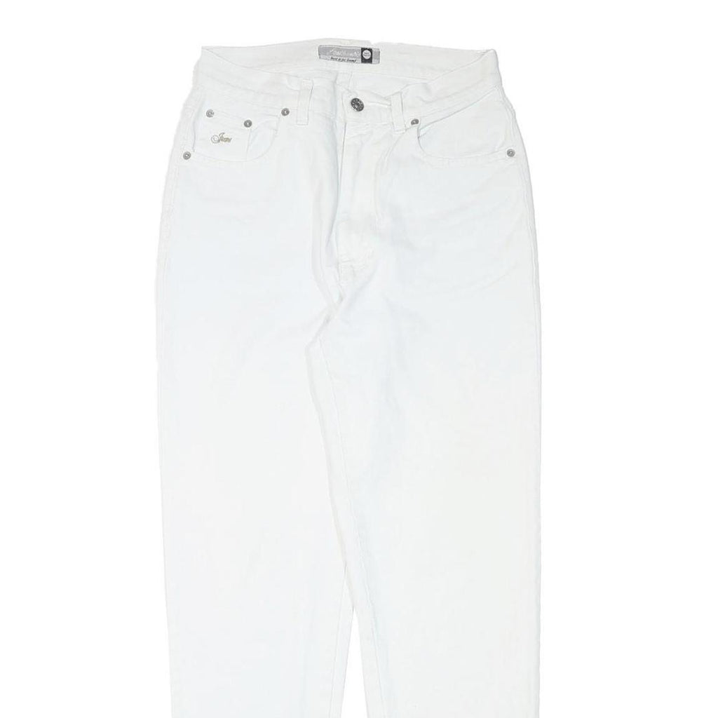 AUTHENTICS Womens Jeans White Relaxed Straight Denim W27 L29 Minimal Design