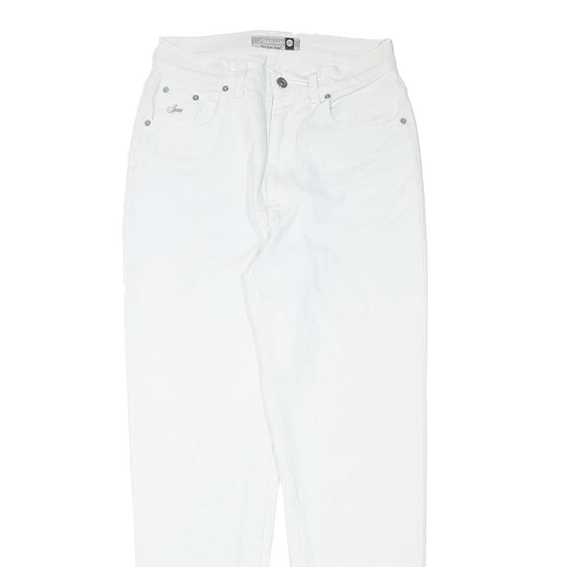 AUTHENTICS Womens Jeans White Relaxed Straight Denim W27 L29 Minimal Design